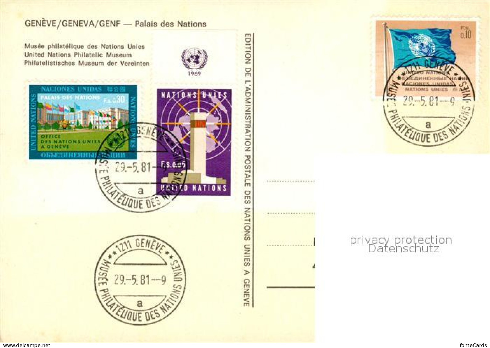 13164539 Geneve GE Palais Der Nation Briefmarken Museum Geneve GE - Sonstige & Ohne Zuordnung