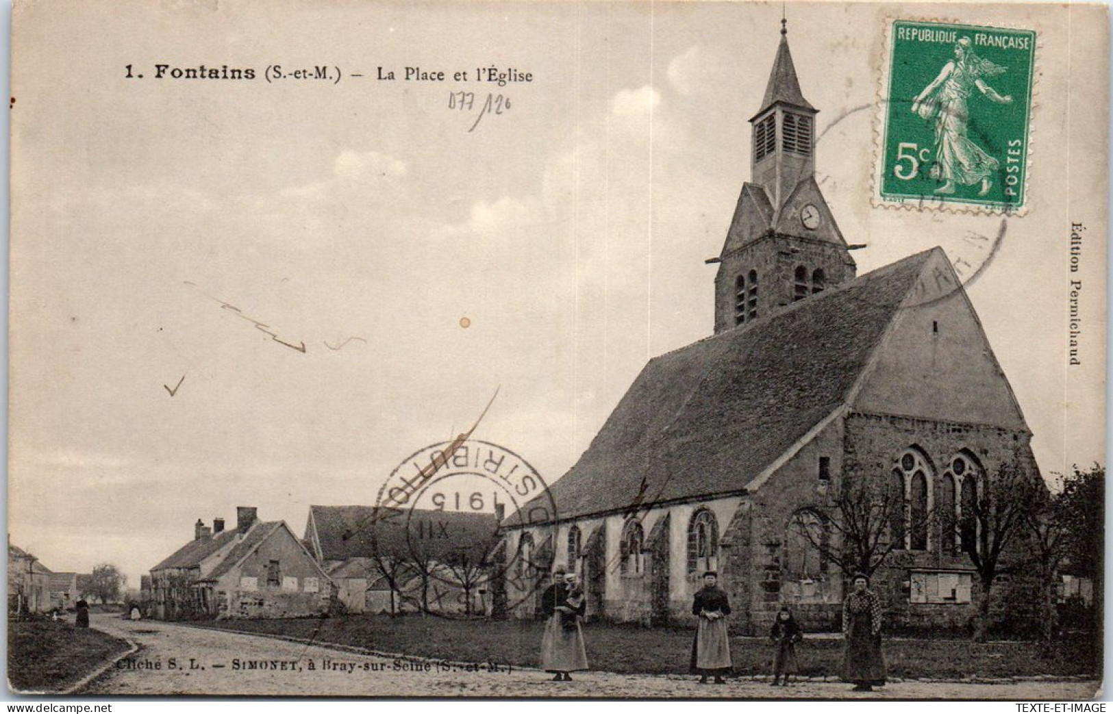 77 FONTAINS - La Place De L'eglise -  - Altri & Non Classificati