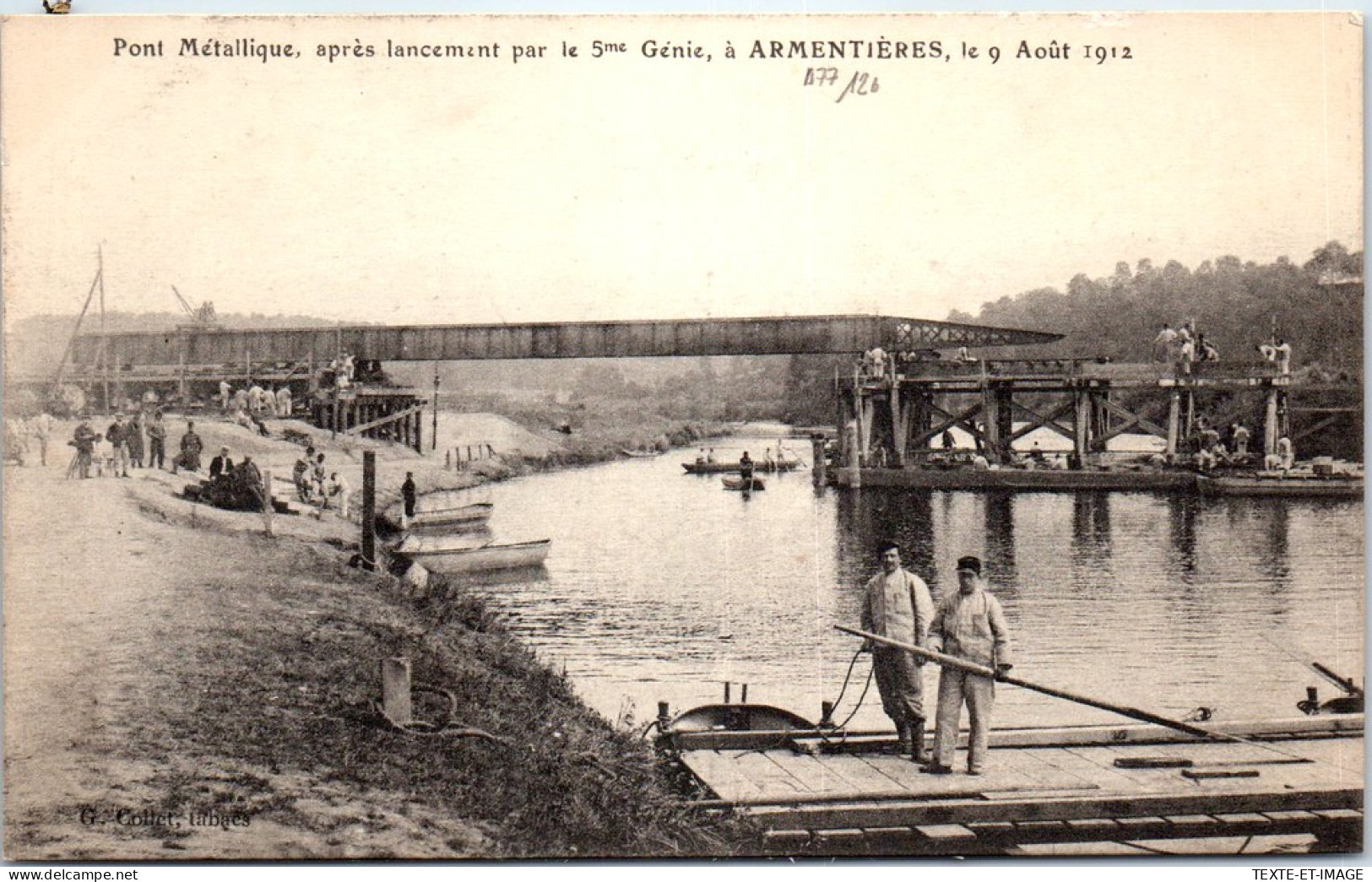 77 ARMENTIERES - Pont Metallique Construit Par Le 5e Genie -  - Autres & Non Classés