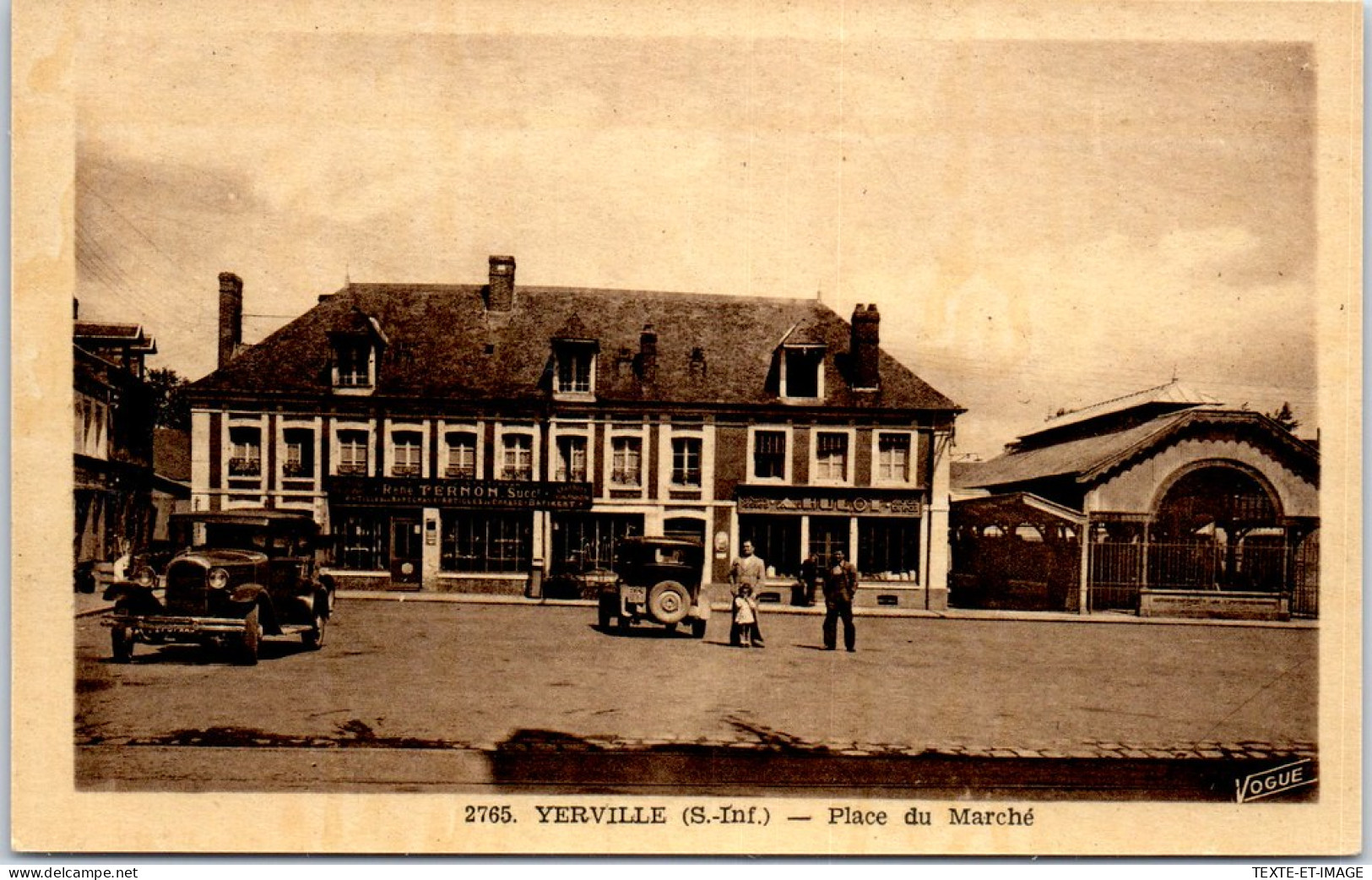 76 YERVILLE - Vue De La Place Du Marche -  - Other & Unclassified