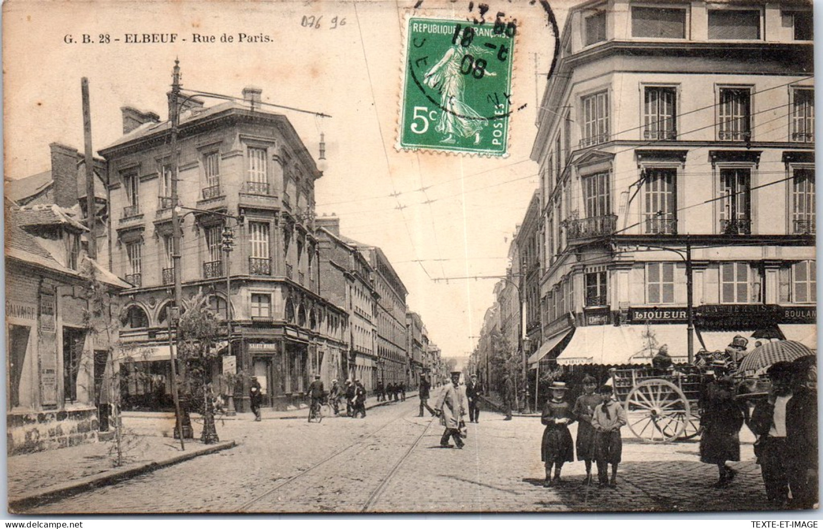 76 ELBEUF - Vue De La Rue De Paris -  - Elbeuf