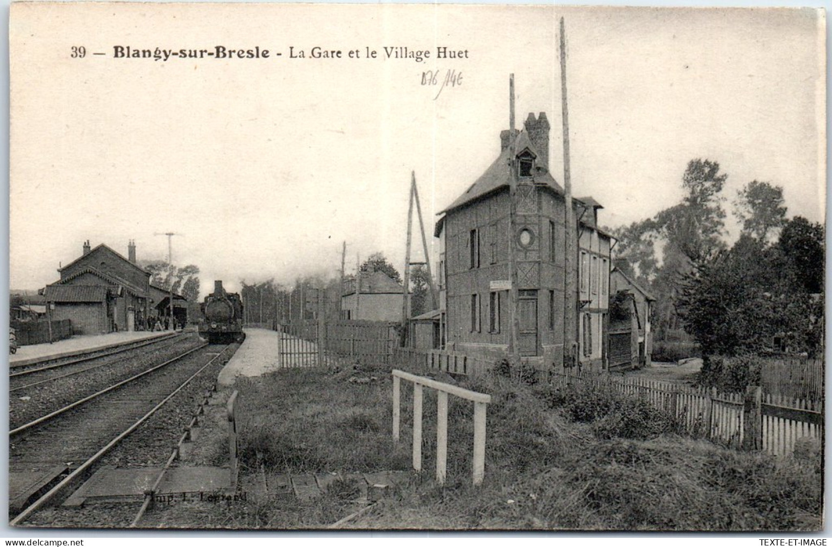 76 BLANGY SUR BRESLE - La Gare Et Le Village Huet -  - Blangy-sur-Bresle