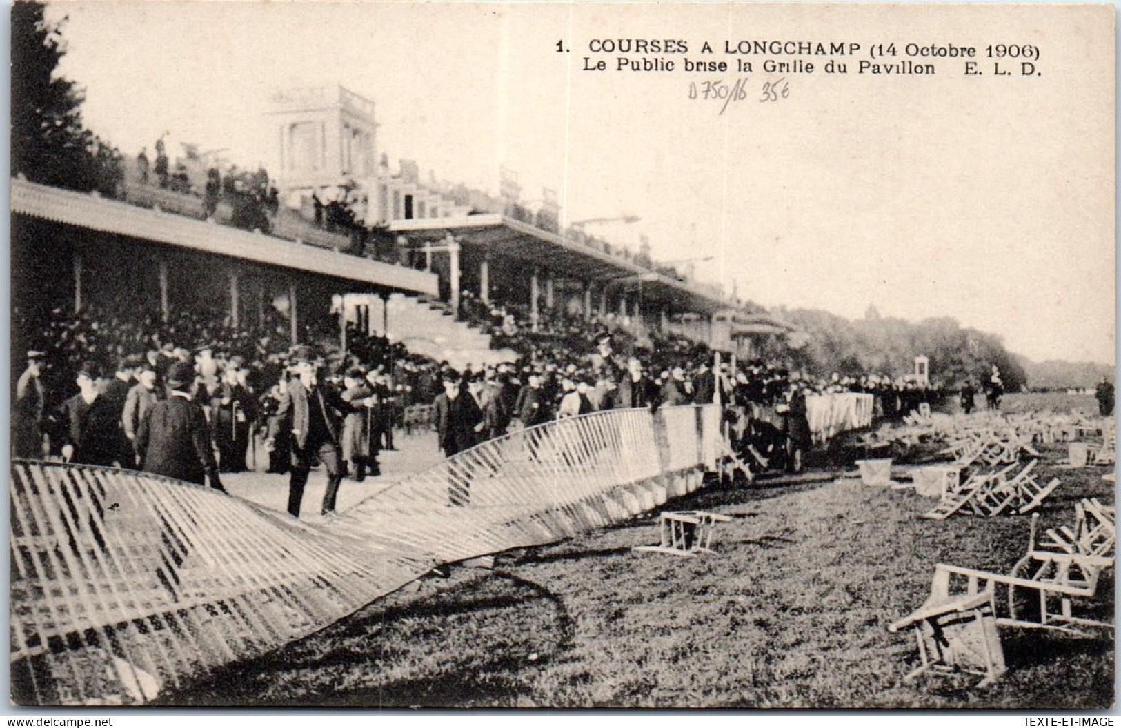 75016 PARIS - Longchamps 1906, Grille Du Pavillon Brisees. - Paris (16)
