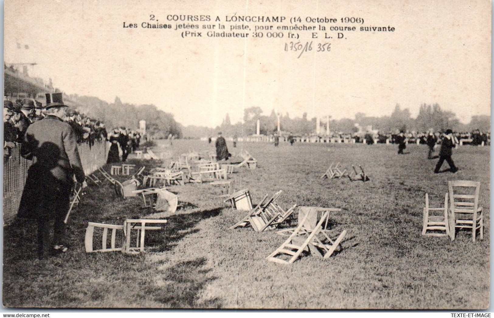 75016 PARIS - Longchamps 1906, Chaises Jetees Sur La Piste  - Paris (16)