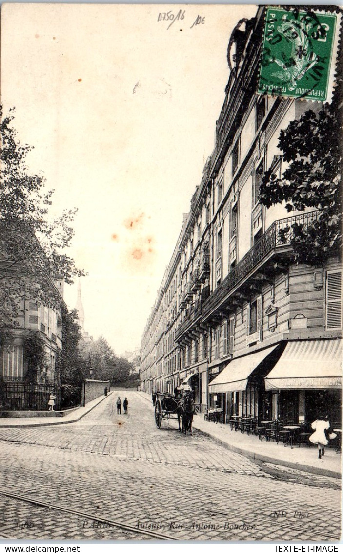 75016 PARIS - Auteuil, Rue Antoine Boucher  - Paris (16)