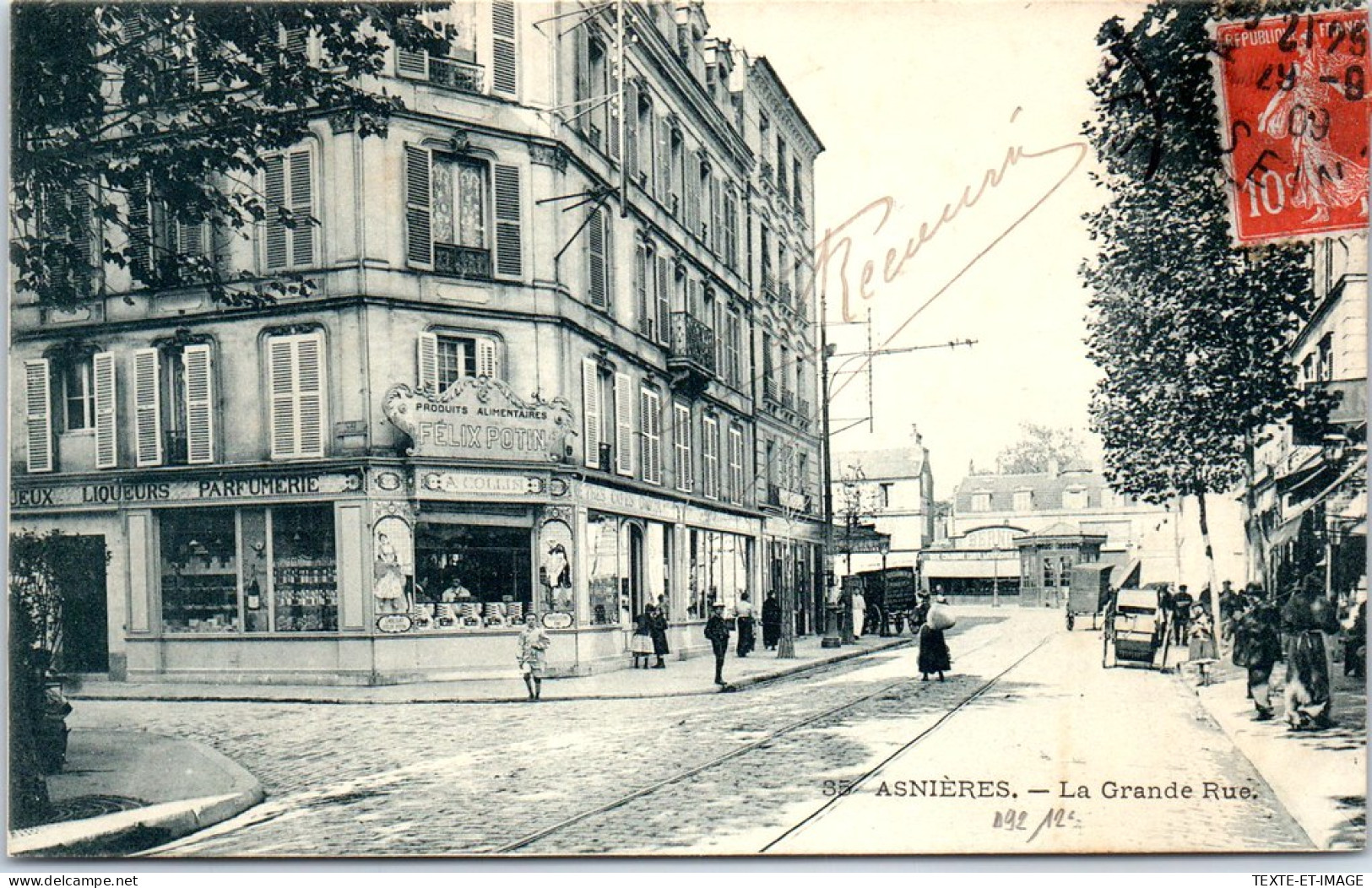 92 ASNIERES - Perspective De La Grande Rue. - Asnieres Sur Seine