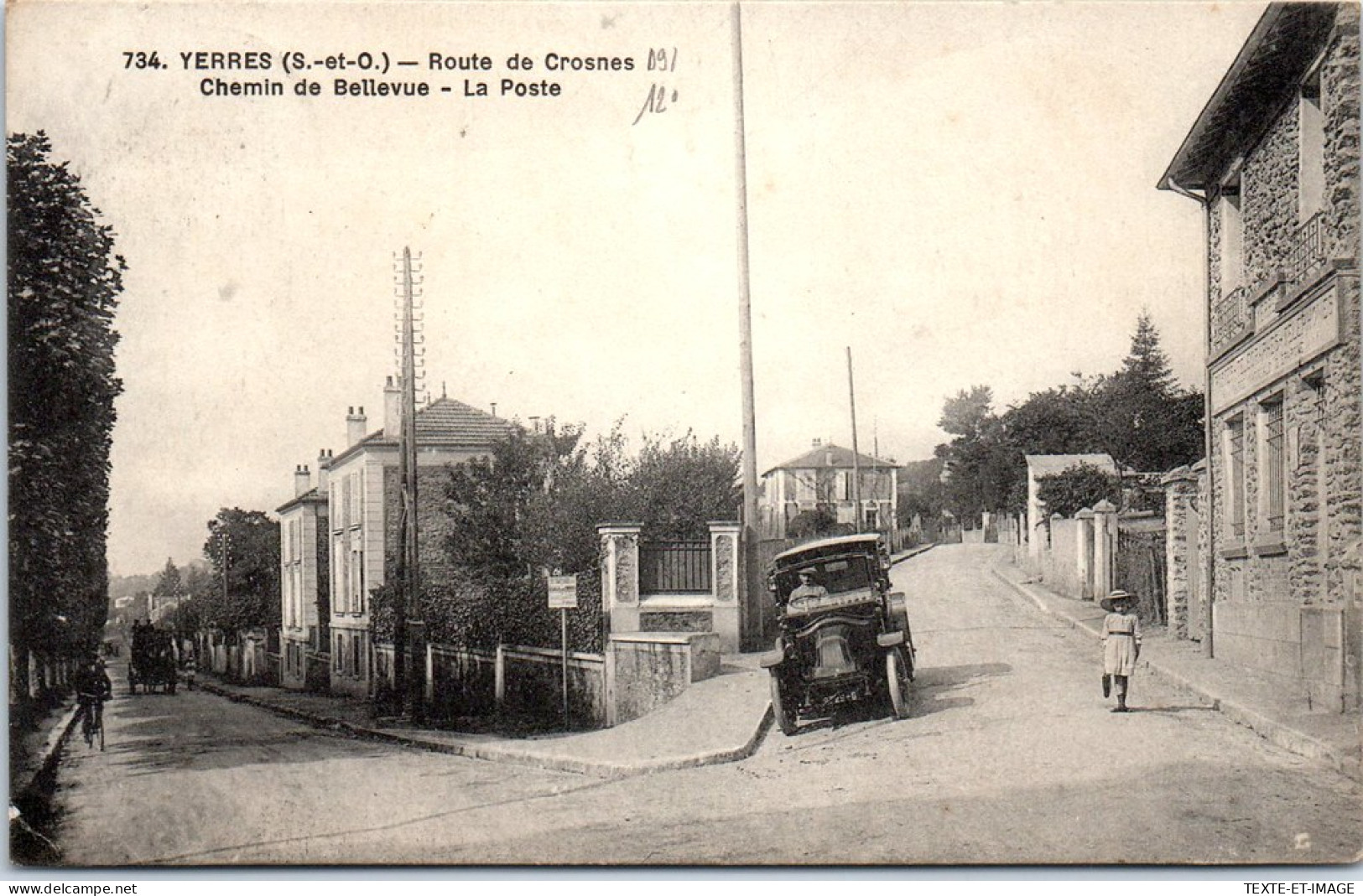 91 YERRES - La Route De Crosnes, Chemin De Bellevue. - Yerres