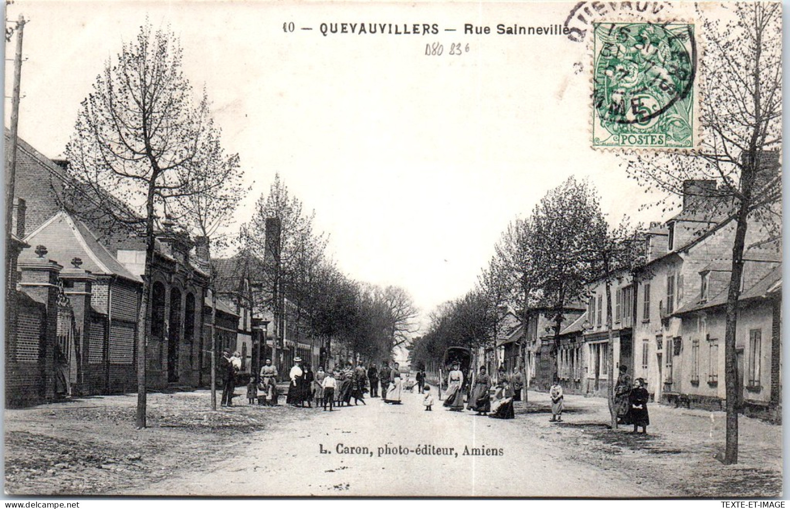 80 QUEVAUVILLERS - Rue Sainneville -  - Andere & Zonder Classificatie