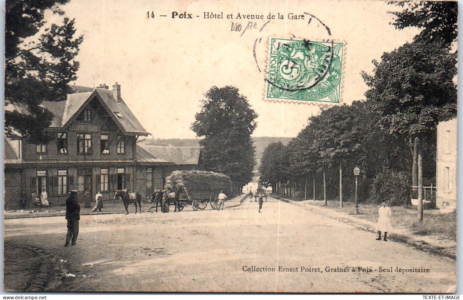 80 POIX - Hotel Et Avenue De La Gare -  - Poix-de-Picardie