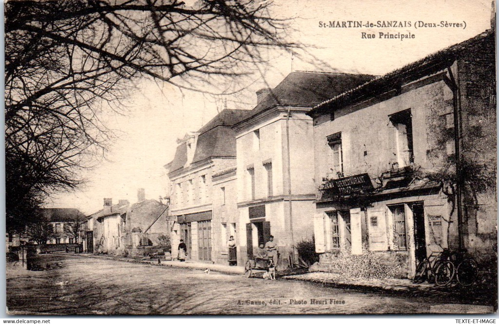 79 SAINT MARTIN DE SANZAIS - La Rue Principale (voiture A Chien) - Other & Unclassified