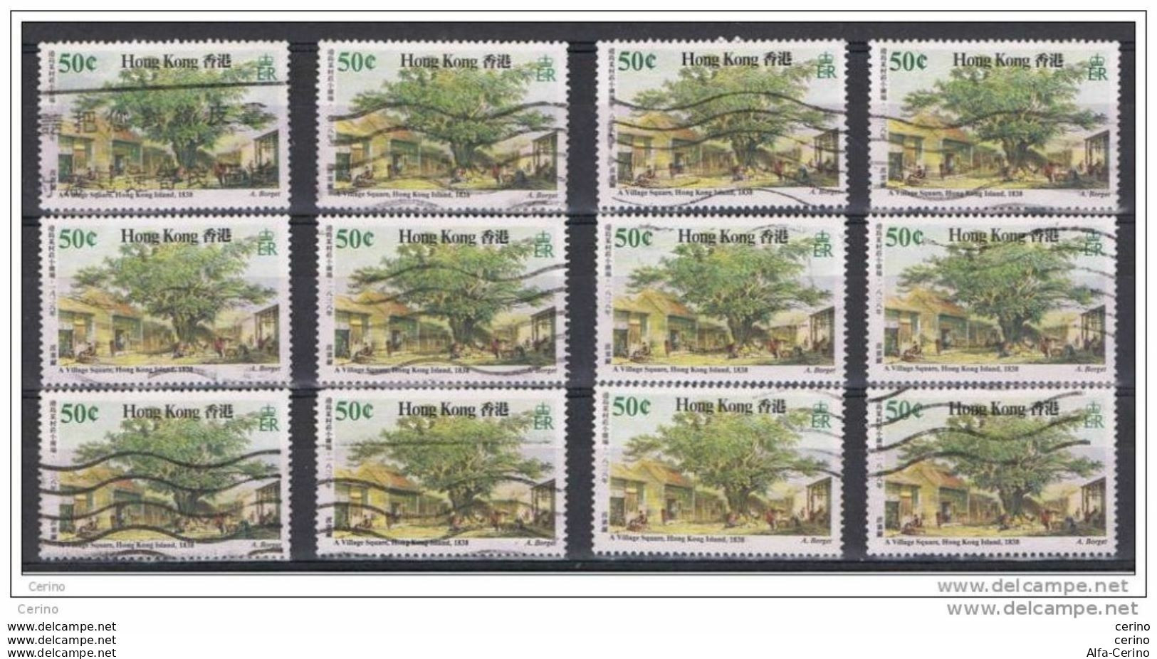 HONG-KONG:  1987  VISION  -  50 C. USED  STAMPS  -  REP.  12  EXEMPLARY  -  YV/TELL. 495 - Usados