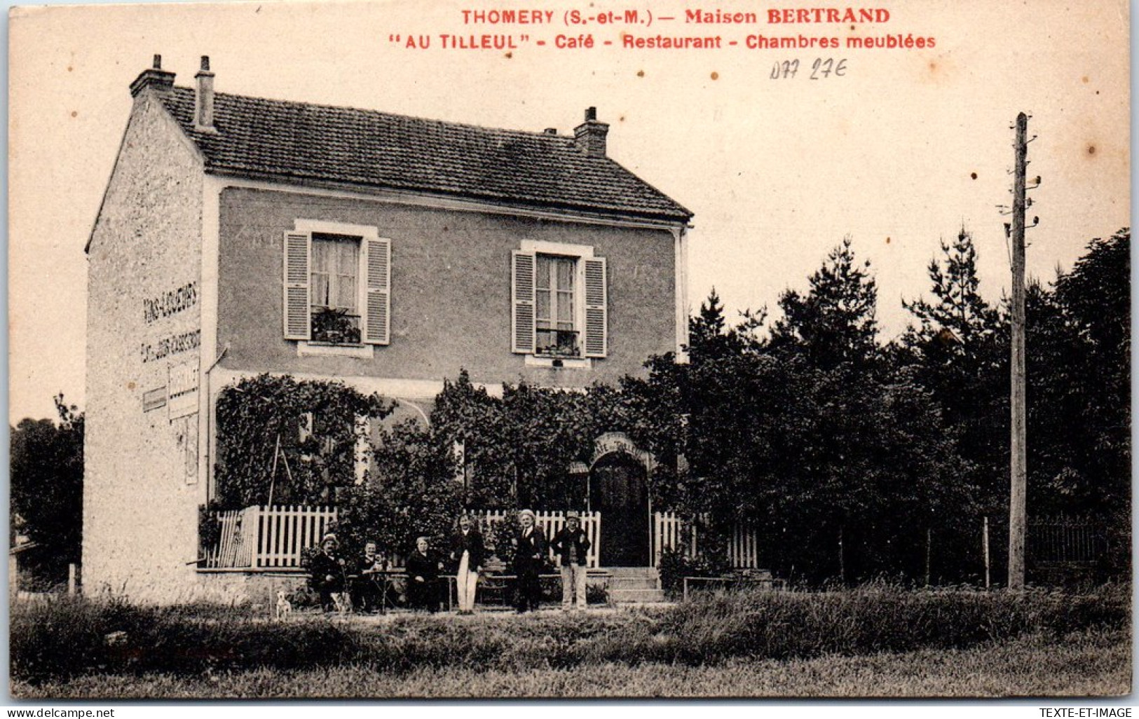 77 THOMERY - Cafe Restaurant AU TILLEUL  - Other & Unclassified