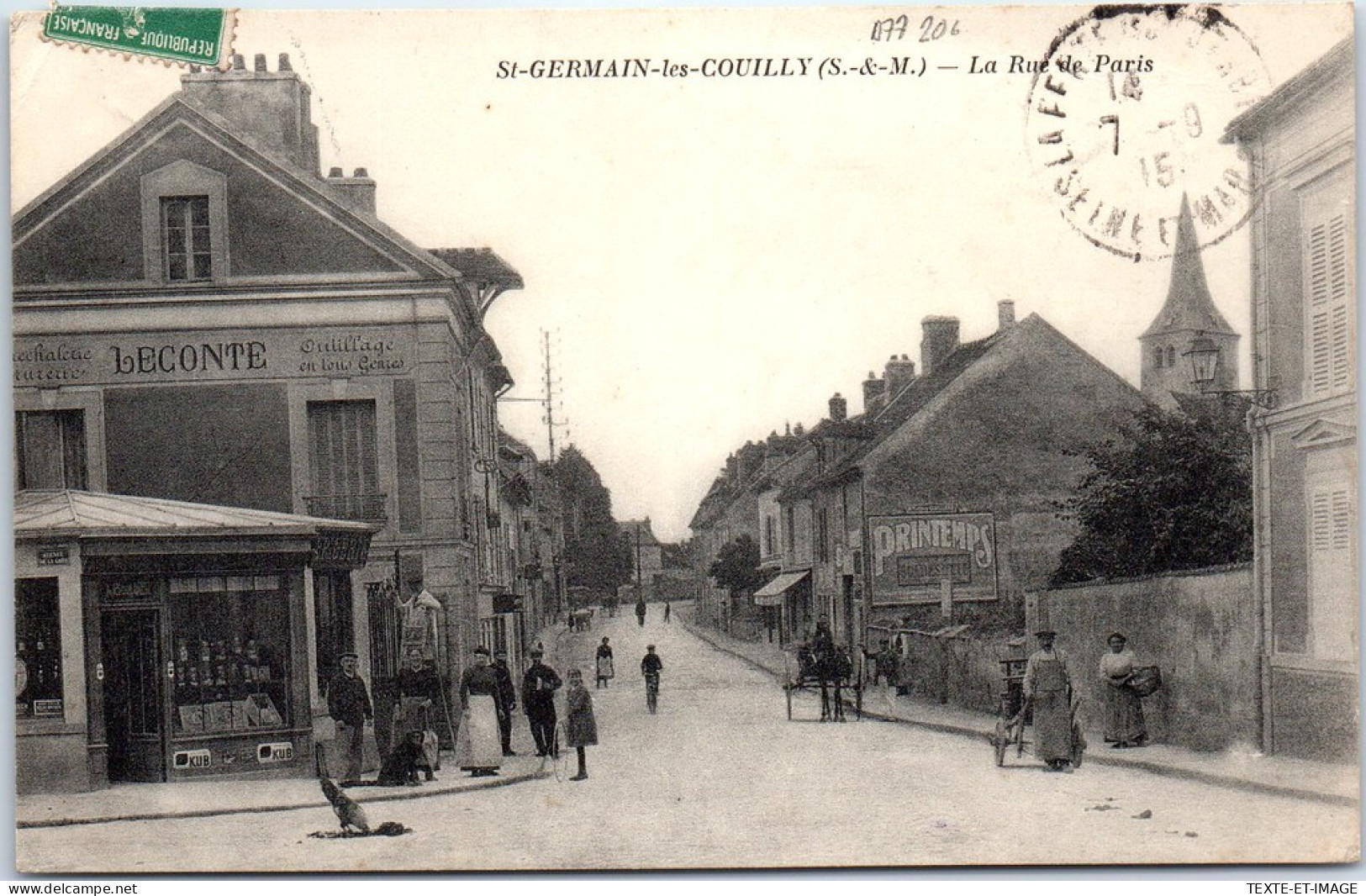 77 SAINT GERMAIN LES COUILLY - La Rue De Paris -  - Autres & Non Classés