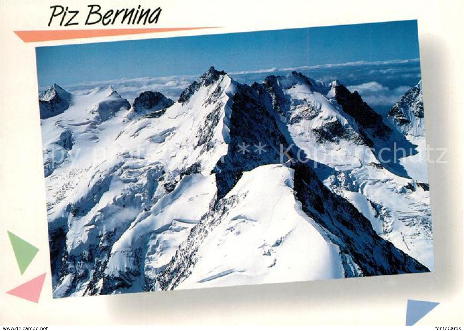 13162089 Piz Bernina Fliegeraufnahme Mit Biancograt Piz Bernina - Sonstige & Ohne Zuordnung