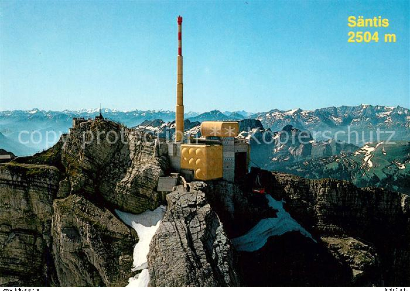 13161919 Saentis AR Bergstation PTT Fliegeraufnahme Saentis AR - Autres & Non Classés