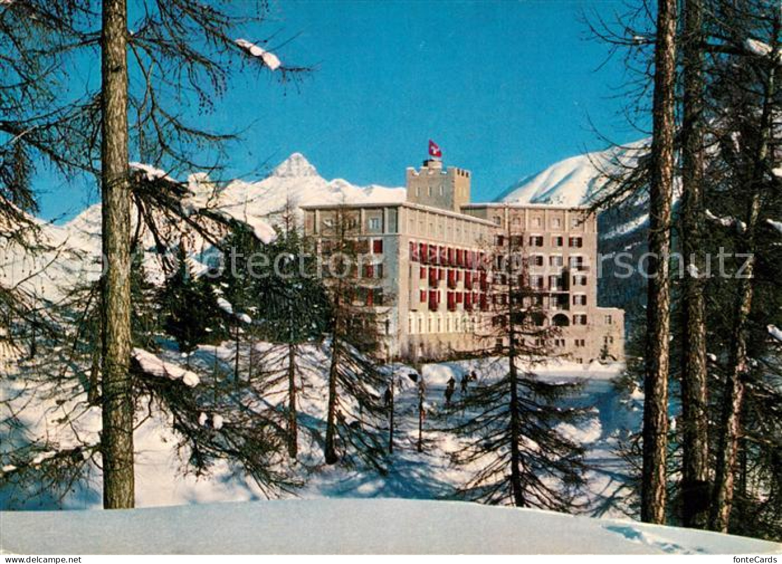 13161159 Zuoz GR Hotel Castell Im Oberengadin Winterlandschaft Alpen Zuoz - Andere & Zonder Classificatie