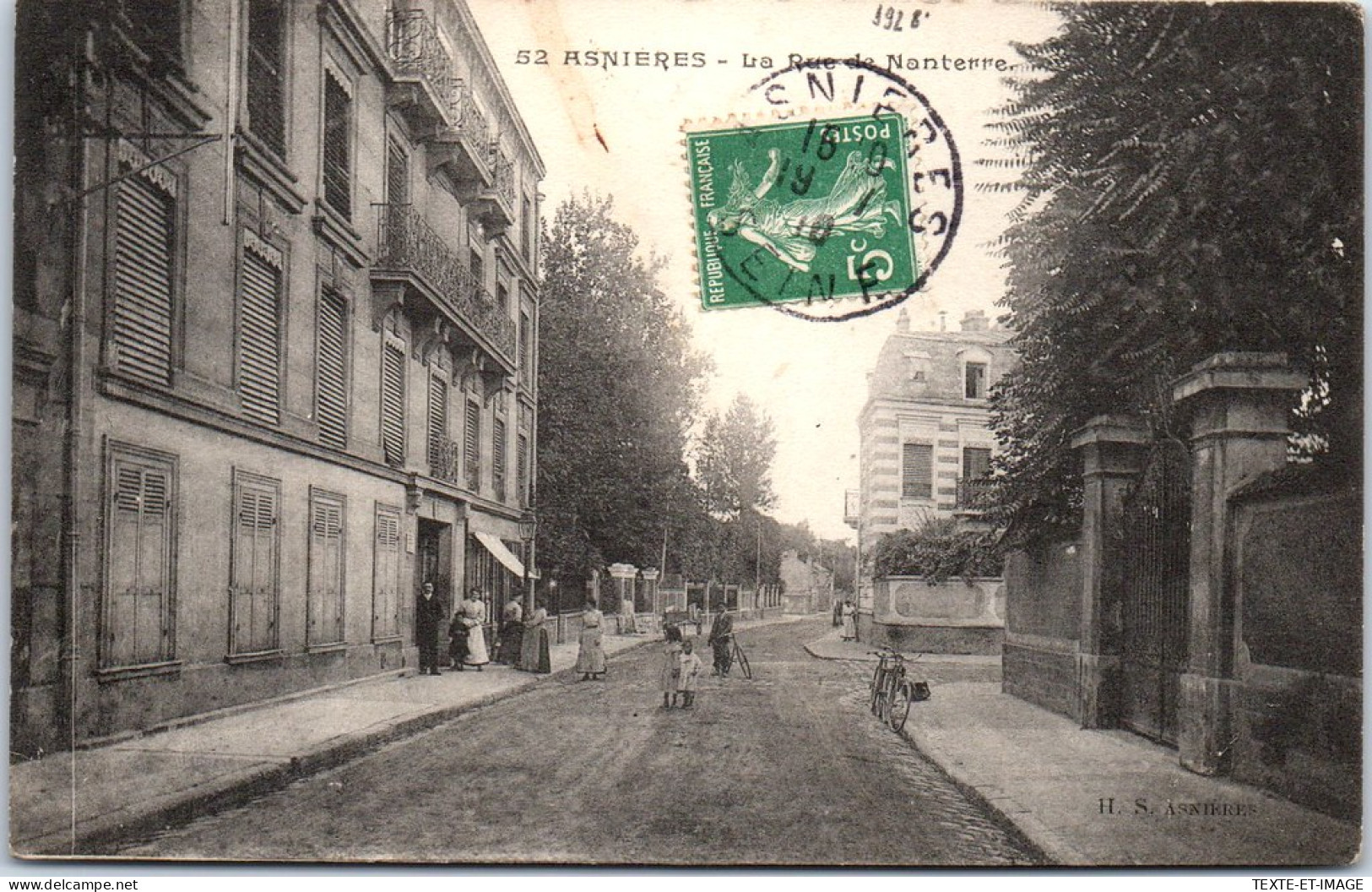 92 ASNIERES SUR SEINE - La Rue De Nanterre  - Asnieres Sur Seine