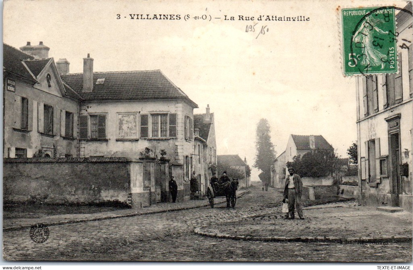 95 VILLAINES - La Rue D'attainville  - Andere & Zonder Classificatie