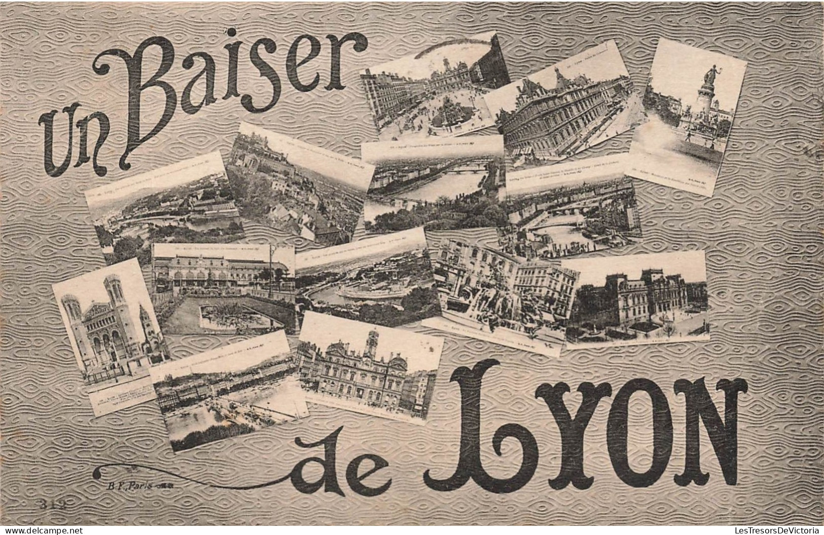 FRANCE - Lyon - Un Baiser - Cathédrale - Statue - Monuments - Multi-vues - Carte Postale Ancienne - Autres & Non Classés