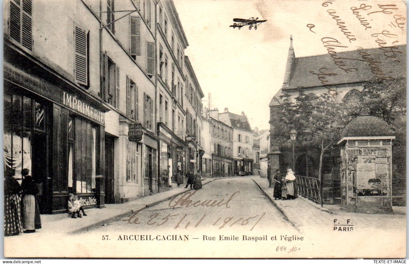 94 ARCUEIL CACHAN - Rue Emile Raspail Et L'eglise. - Arcueil