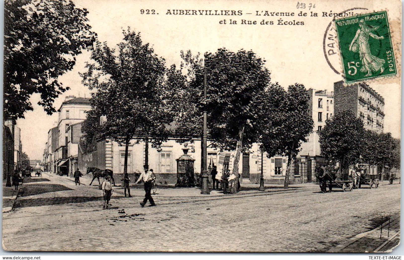 93 AUBERVILLIERS - Rue Des Ecoles Et Avenue De La Republique - Aubervilliers