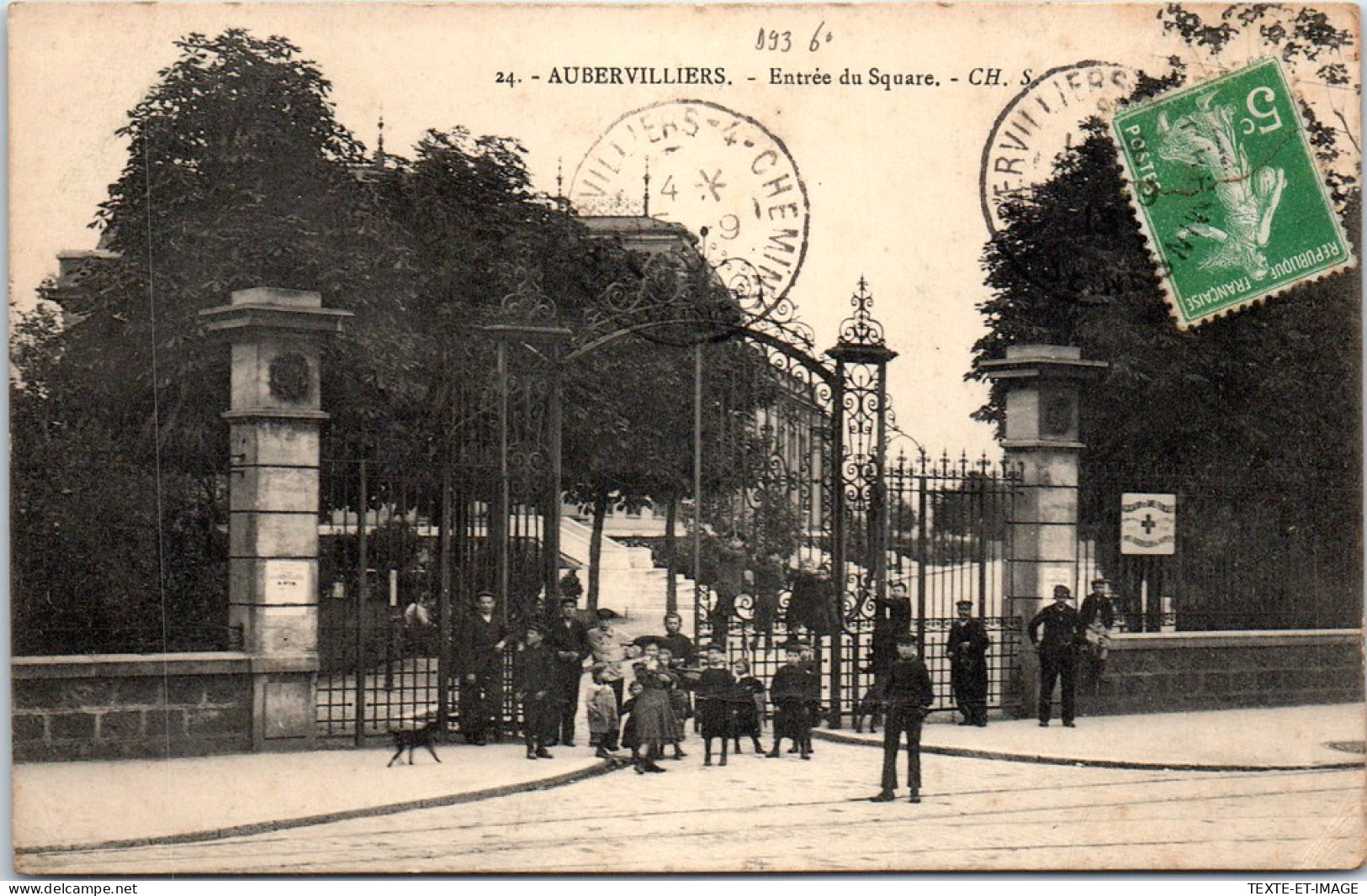 93 AUBERVILLIERS - Entree Du Square. - Aubervilliers
