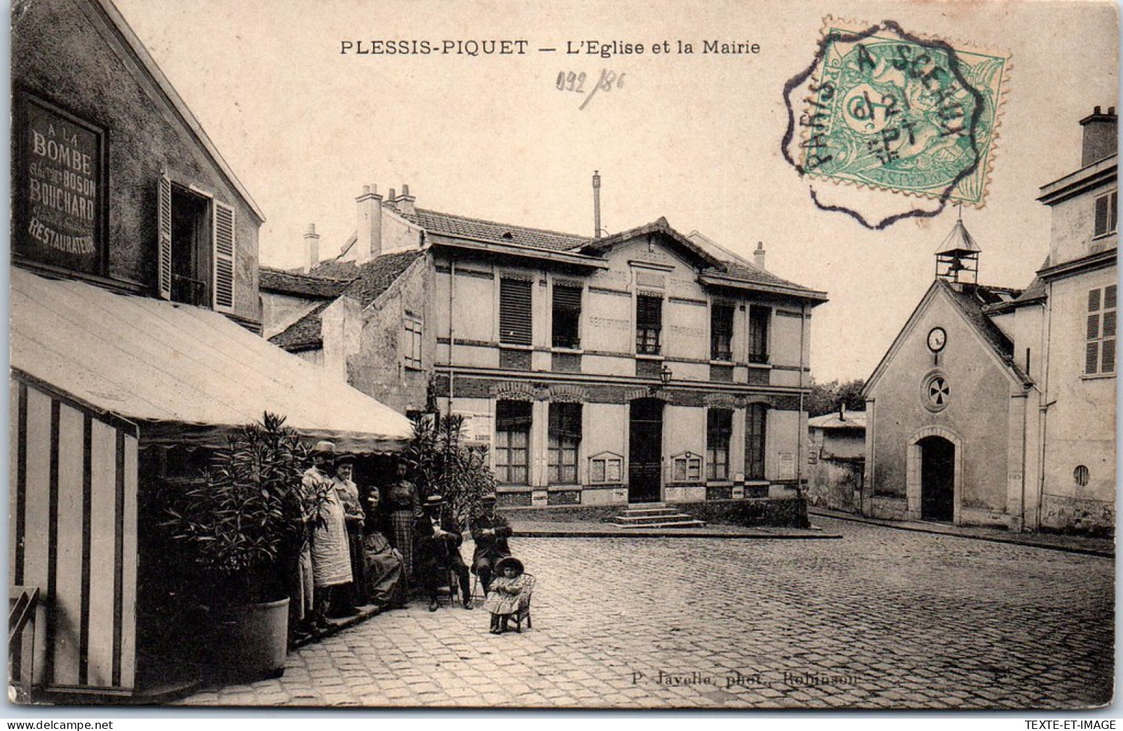 92 PLESSIS PIQUET - L'eglise Et La Mairie. - Sonstige & Ohne Zuordnung
