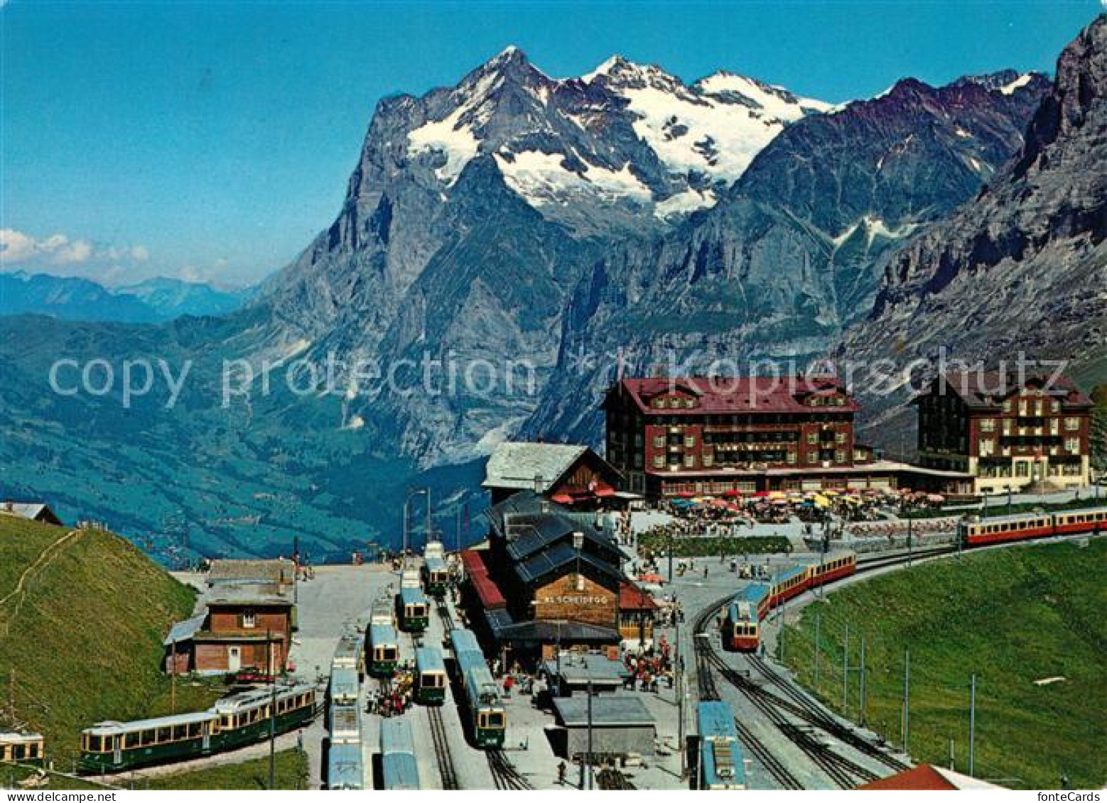 13157077 Kleine Scheidegg Interlaken Berghotels Mit Wetterhorn Berner Alpen Klei - Otros & Sin Clasificación