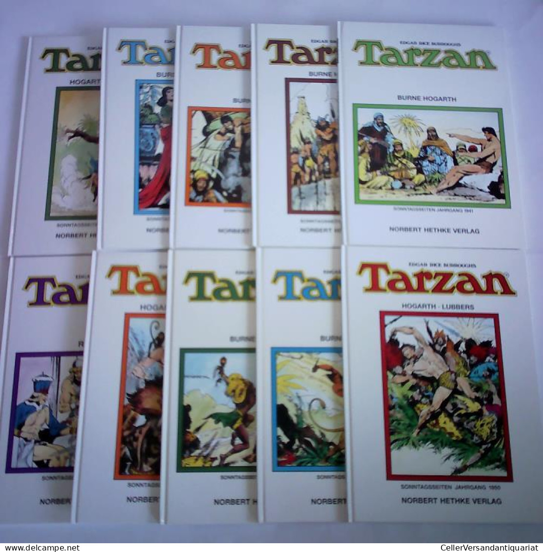 Tarzan. 10 Bände Von Rice Burroughs, Edgar - Ohne Zuordnung
