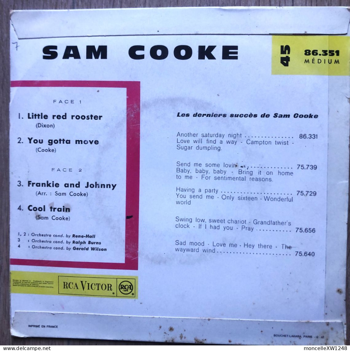 Sam Cooke - 45 T EP Little Red Rooster (1963) - 45 Toeren - Maxi-Single