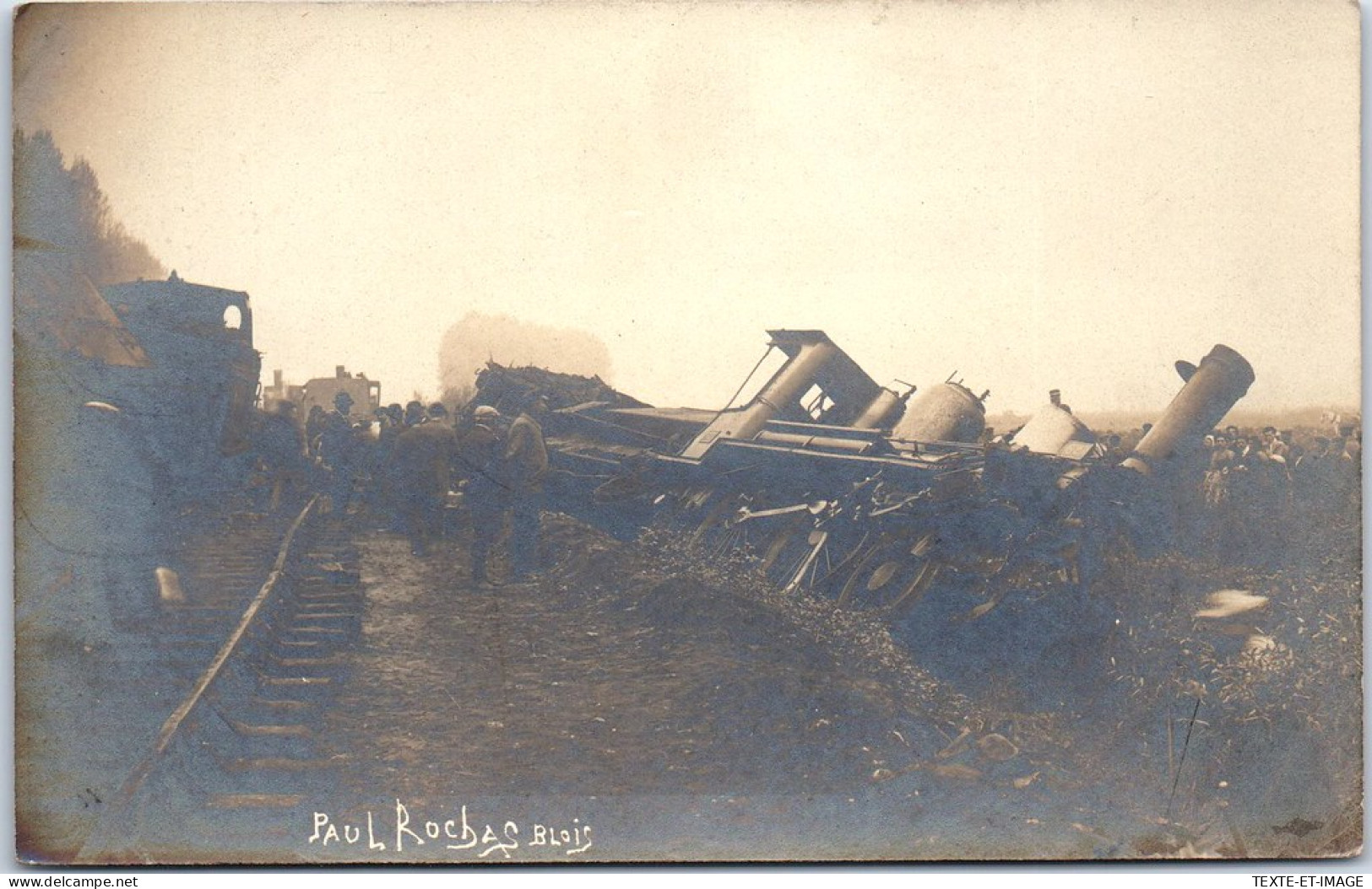 41 CHOUZY - CARTE PHOTO - Vue De La Locomotive Deraillee 21.10.1904 - Sonstige & Ohne Zuordnung