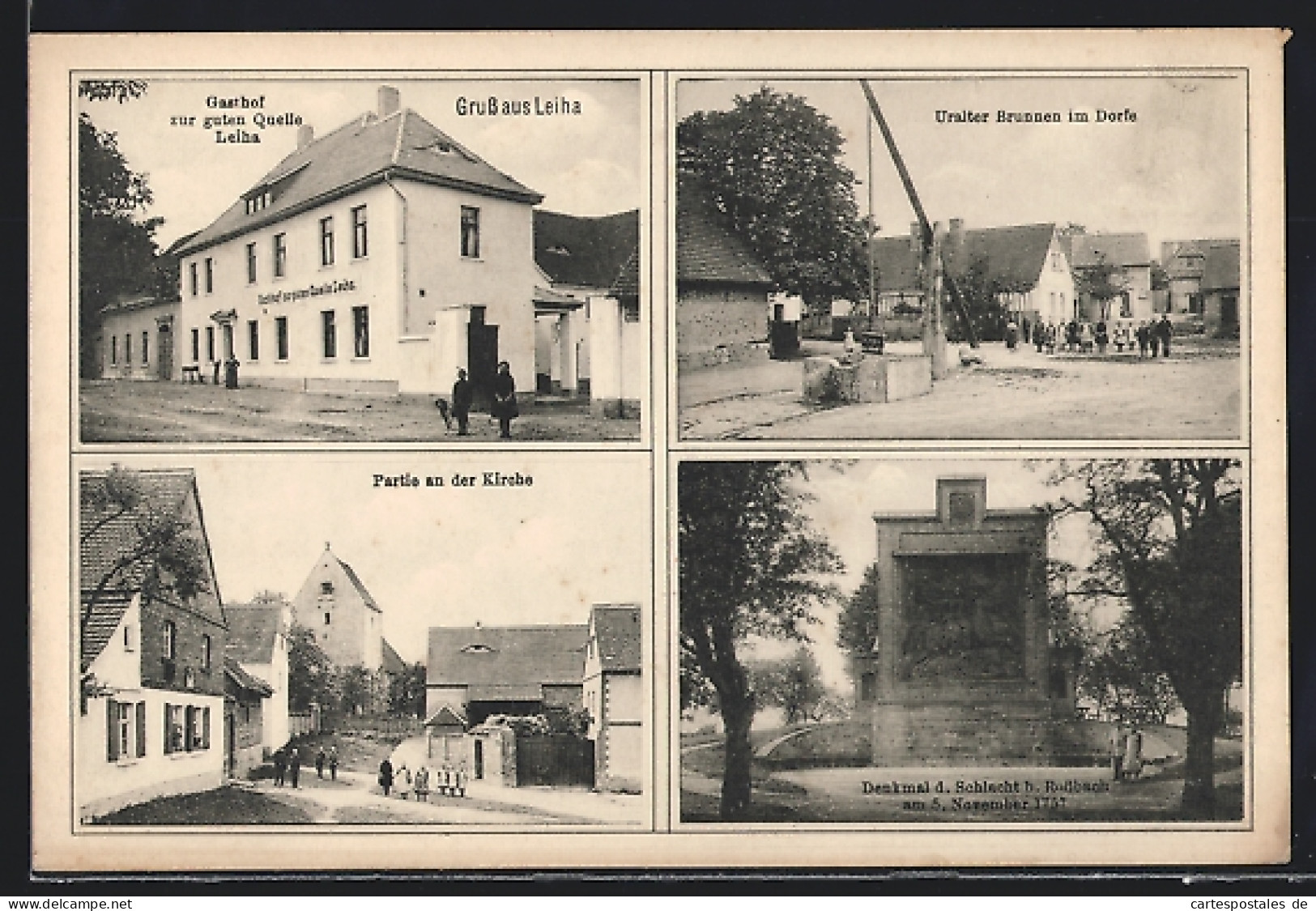 AK Leiha, Gasthof Zur Guten Quelle, Uralter Brunnen Im Dorf, Kirche  - Other & Unclassified