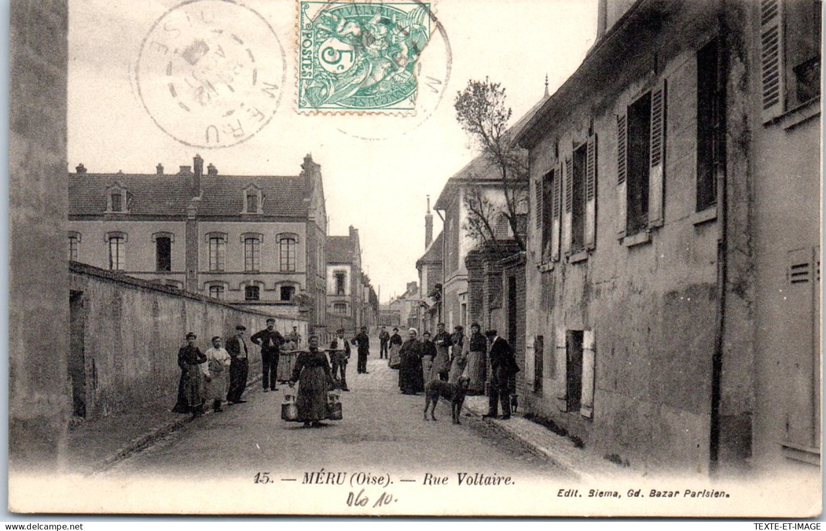 60 MERU - Un Coin De La Rue Voltaire. - Meru