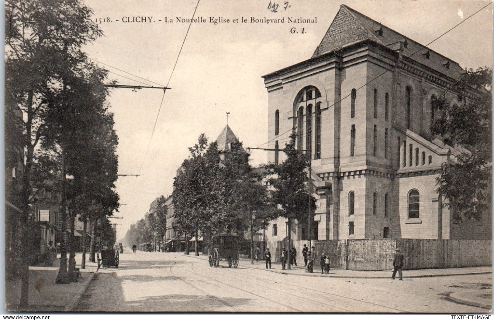 92 CLICHY - La Nouvelle Eglise Et Bld National - Clichy