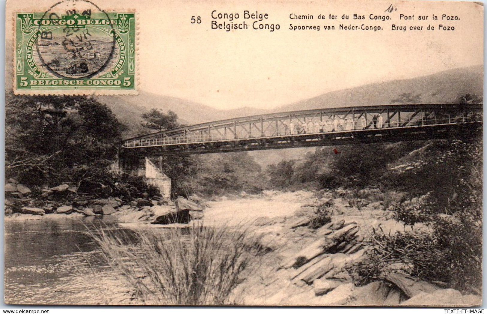 CONGO - Congo Belge - Chemin De Fer Pont De Pozo - Congo Français