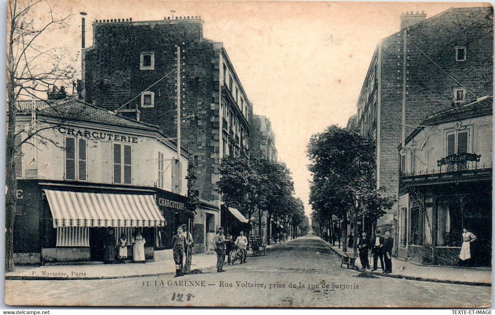 92 LA GARENNE - Rue Voltaire Pise De La Rue De Sartoris. - La Garenne Colombes