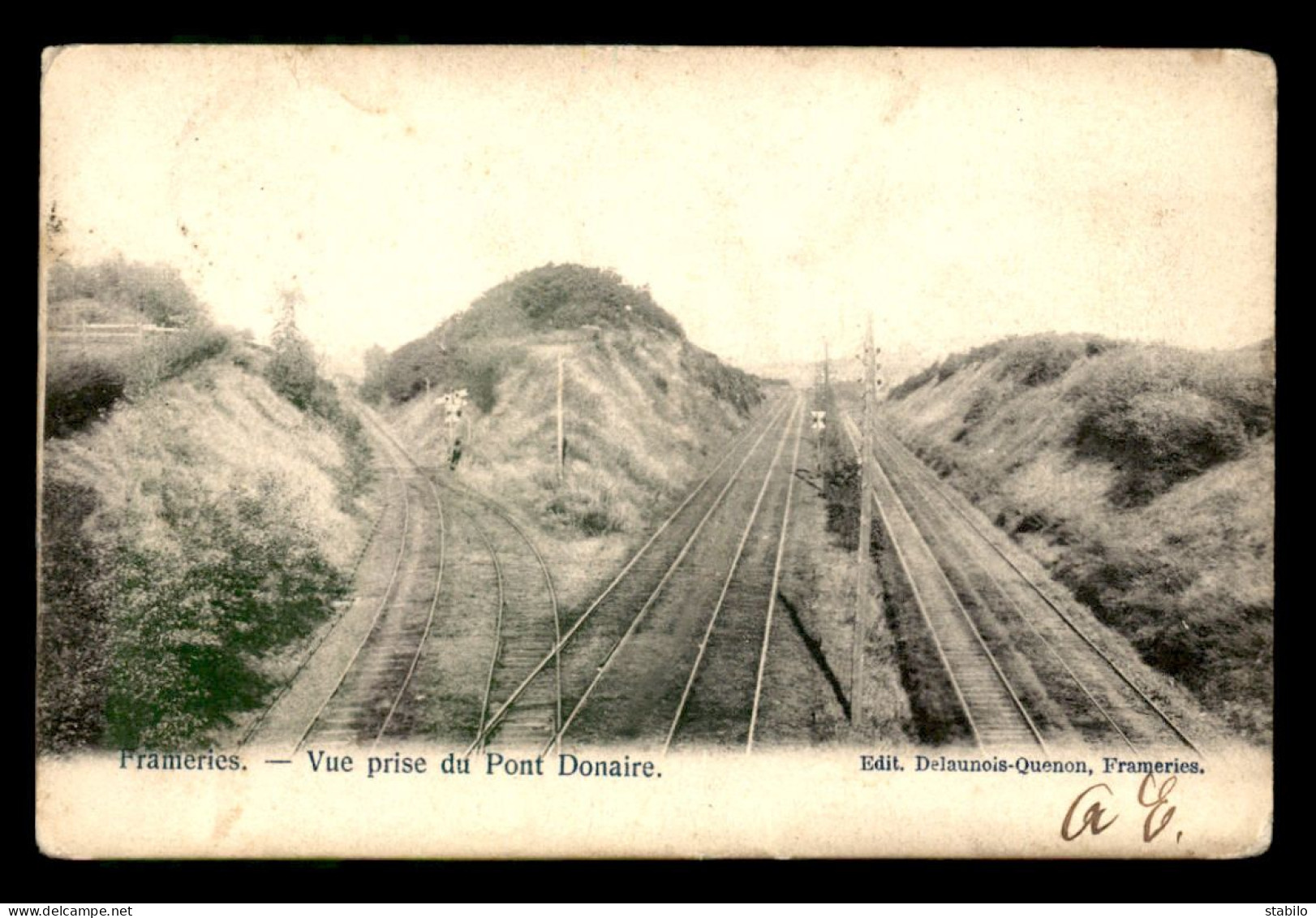 BELGIQUE - FRAMERIES - LES VOIES DE CHEMIN DE FER - VUE PRISE DU PONT DONAIRE - Frameries