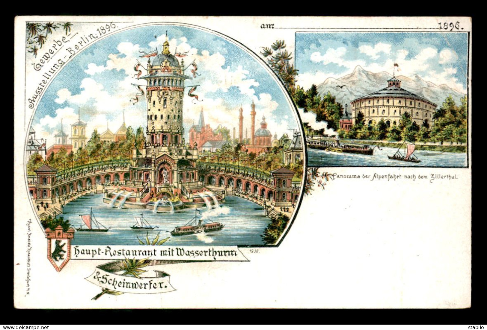 ALLEMAGNE - BERLIN - CARTE LITHOGRAPHIQUE GRUSS DE 1896 - Autres & Non Classés