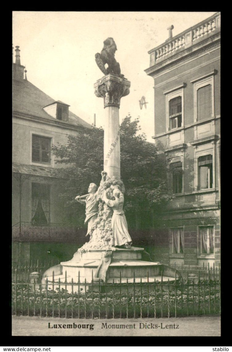 LUXEMBOURG-VILLE - MONUMENT DICKS-LENTZ - Luxemburg - Stadt