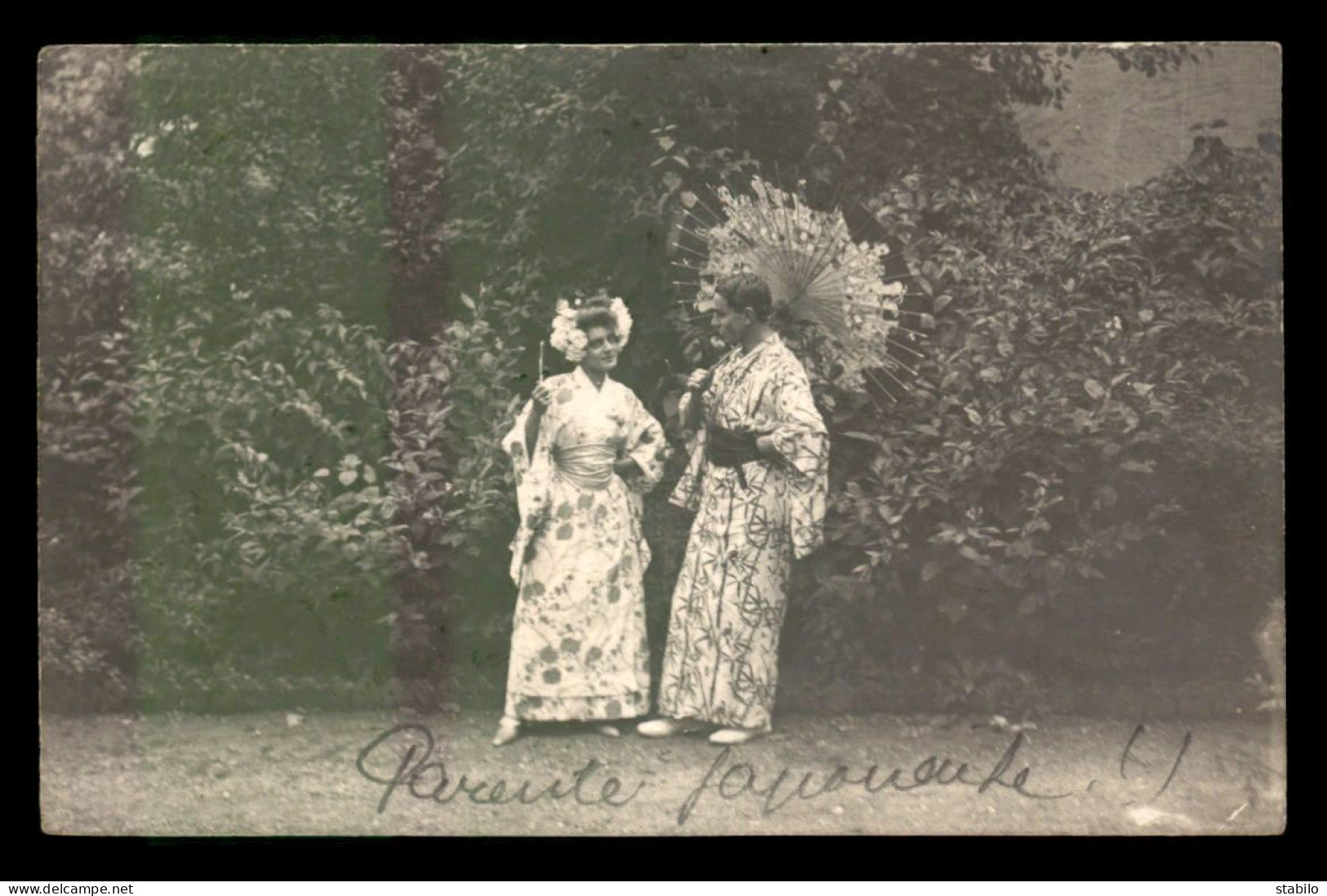 LUXEMBOURG - MONDORF - COUPLE DEGUISE EN JAPONAIS - CARTE PHOTO ORIGINALE - Bad Mondorf