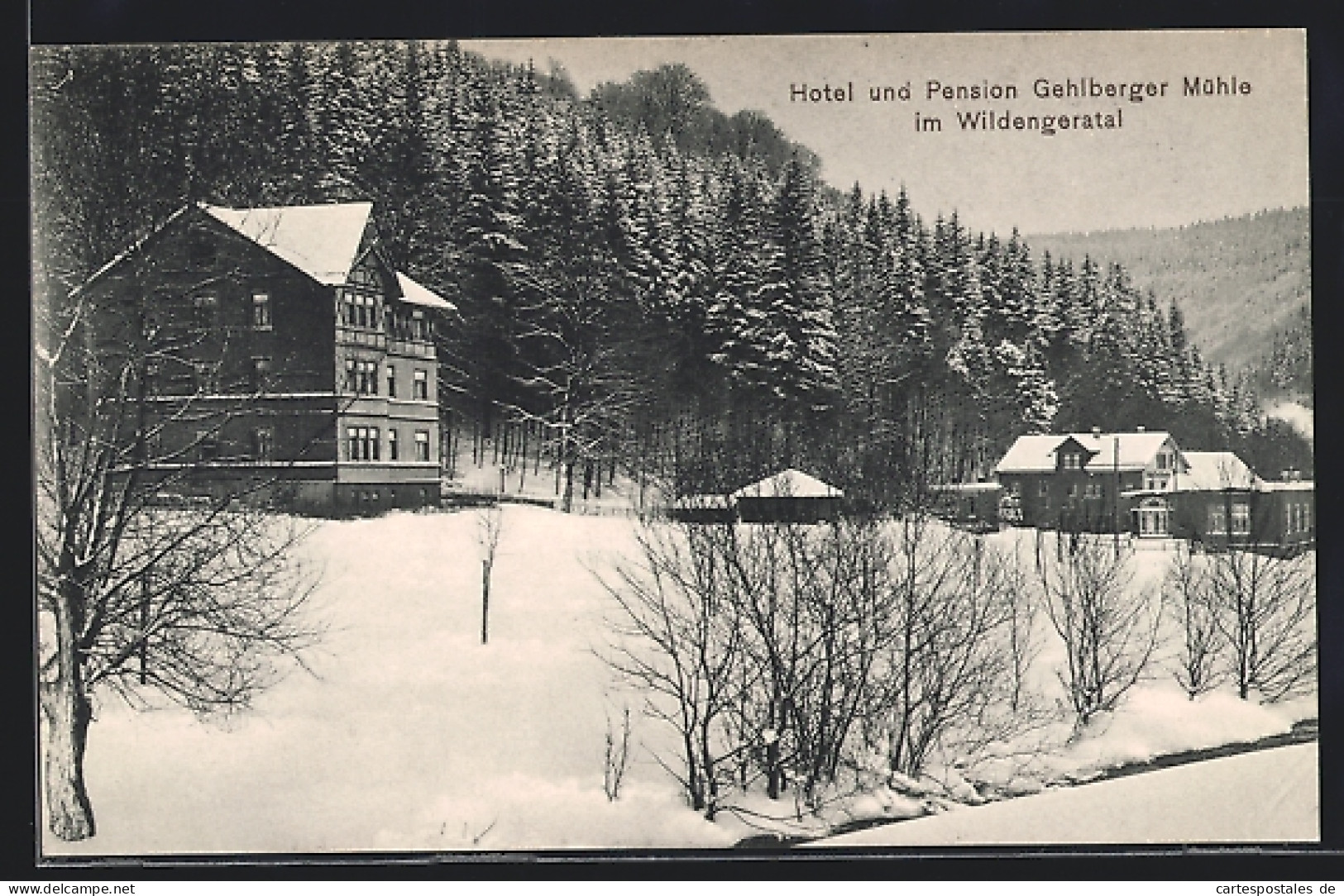 AK Gehlberg /Wildengeratal, Hotel Und Pension Gehlberger Mühle Im Schnee  - Sonstige & Ohne Zuordnung