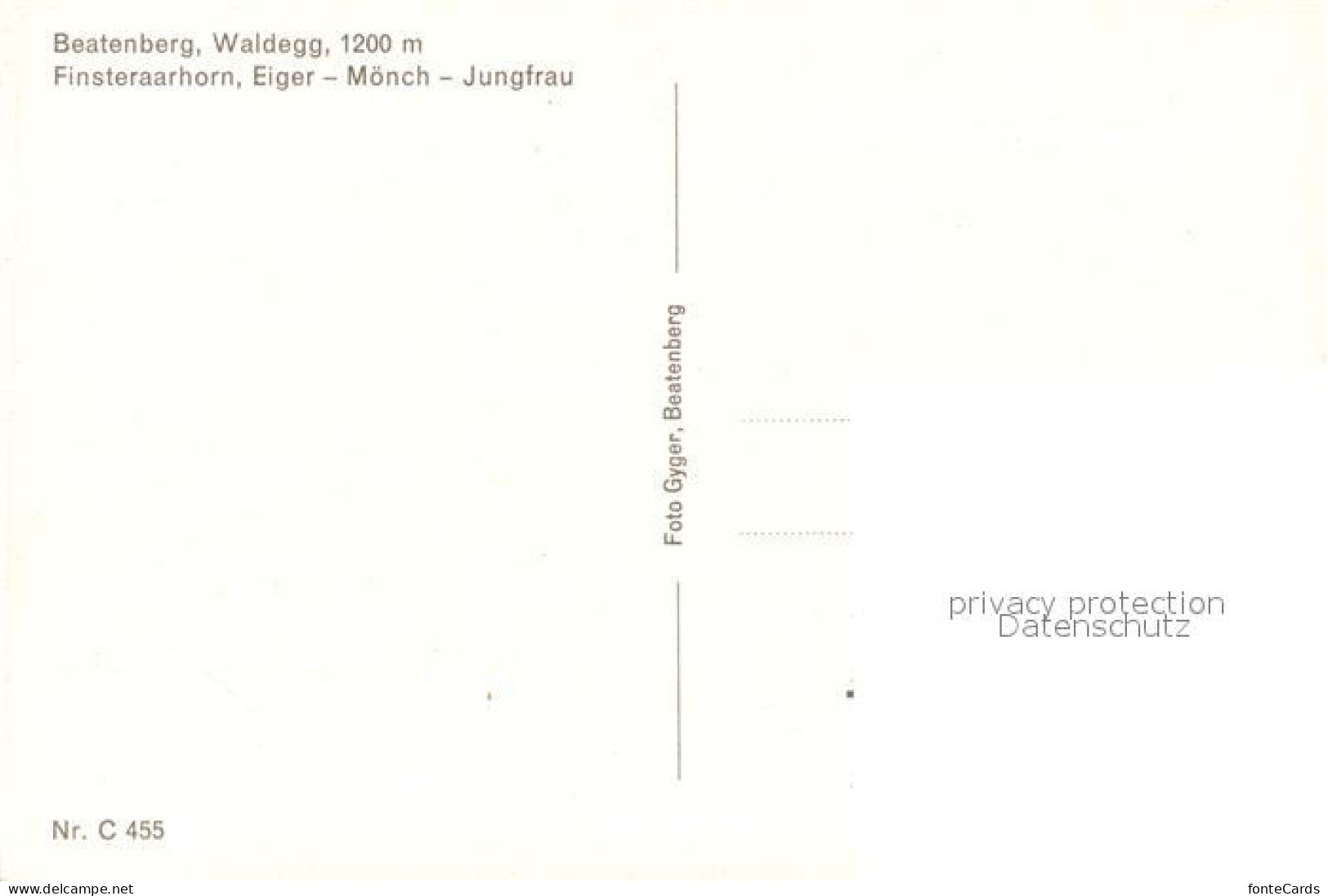 13154167 Beatenberg Waldegg Finsteraarhorn Eiger Moenche Jungfrau Beatenberg - Autres & Non Classés