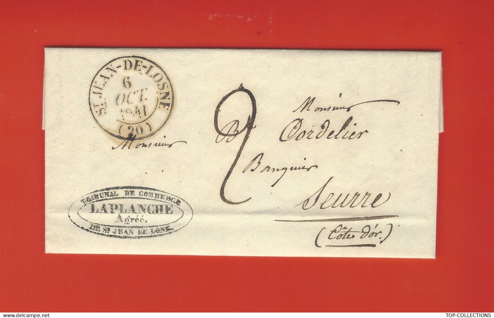 1841 ENTETE  LTHOGRAPHIE JUSTICE Edm. Laplanche SIGN. Maçonnique St Jean De Losne Cote D’Or EXPERTISE CONTENTIEUX - 1800 – 1899