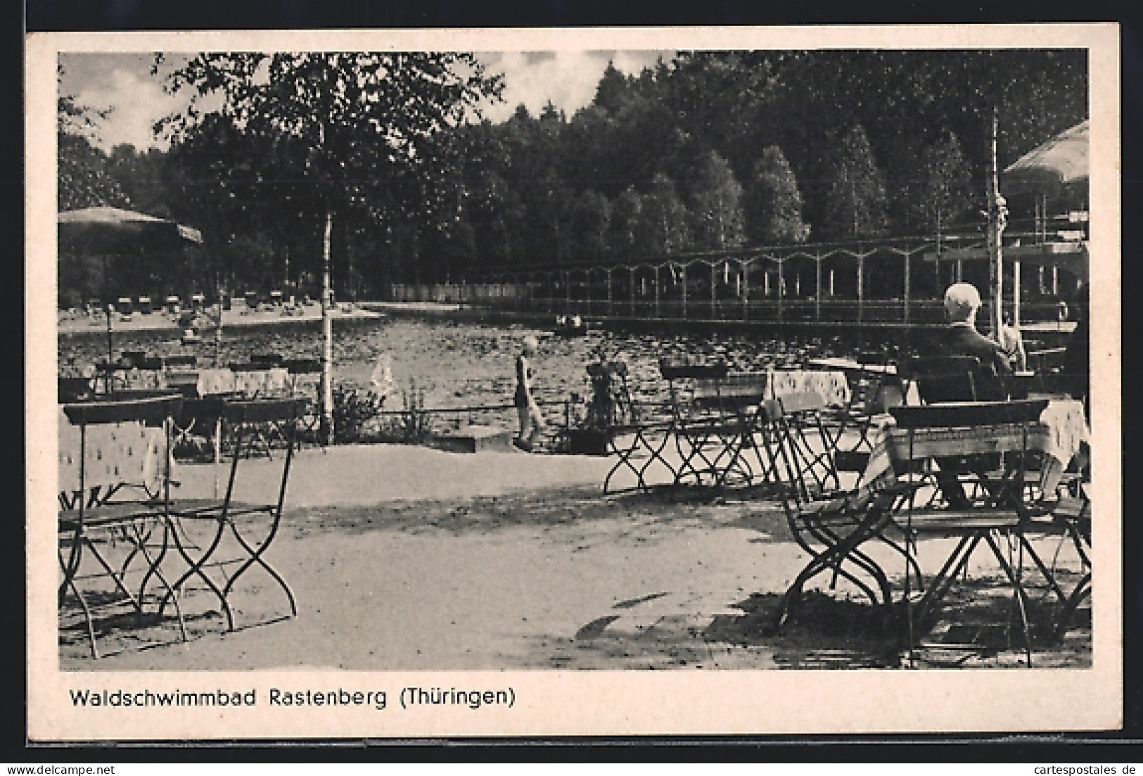 AK Rastenberg /Thür., Waldschwimmbad, Terrasse  - Autres & Non Classés