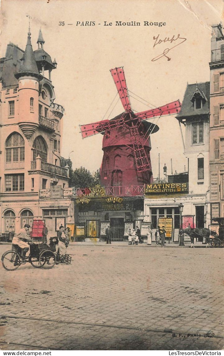 FRANCE - Paris - Vue Sur Le Moulin Rouge - Animé -  Colorisé - Carte Postale Ancienne - Andere Monumenten, Gebouwen