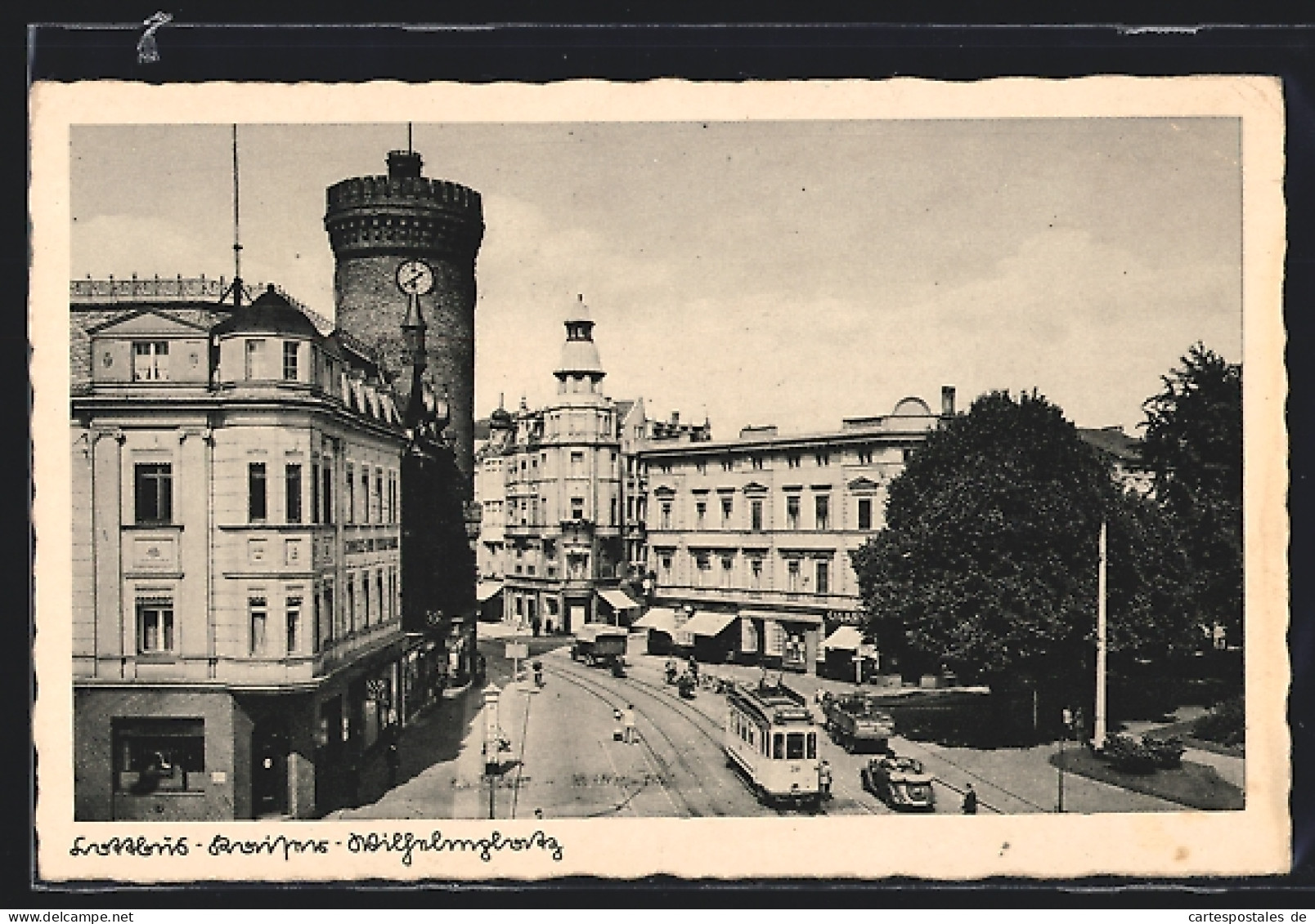 AK Cottbus, Kaiser-Wilhelmsplatz Mit Strassenbahn  - Tram