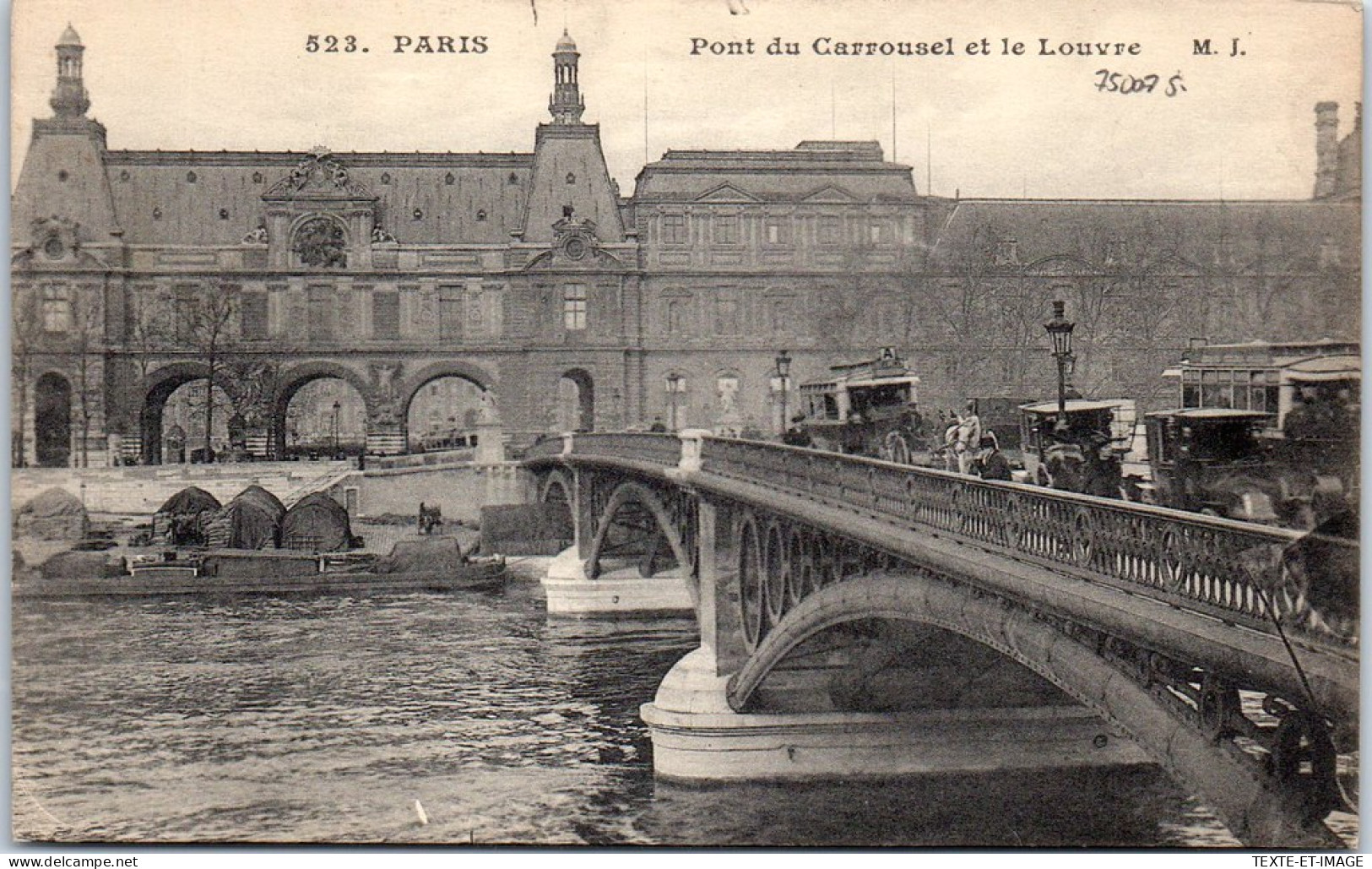 75007 PARIS - Pont Du Carroussel & Le Louvre. - Distretto: 07