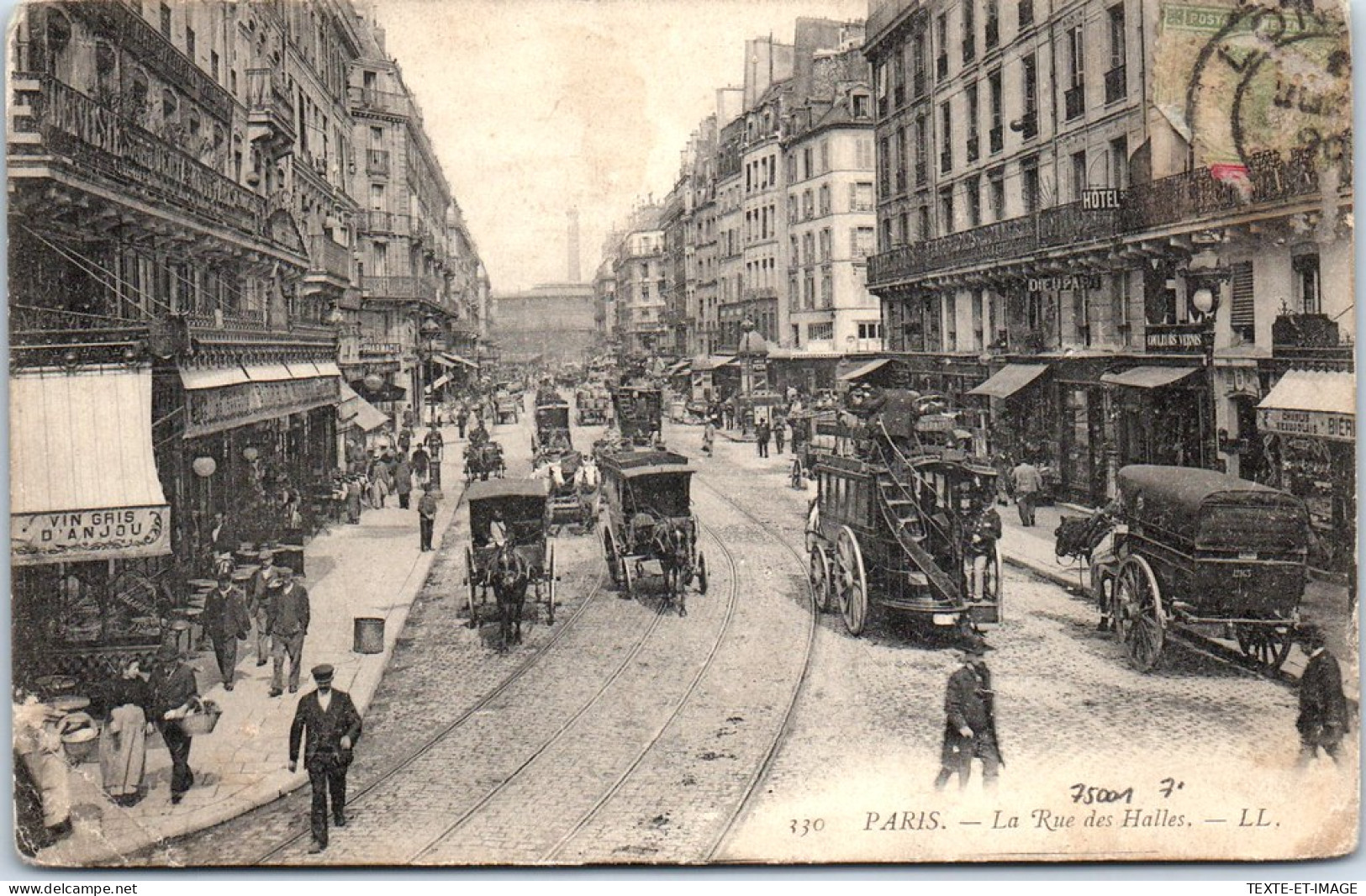 75001 PARIS - La Rue Des Halles. - Arrondissement: 01