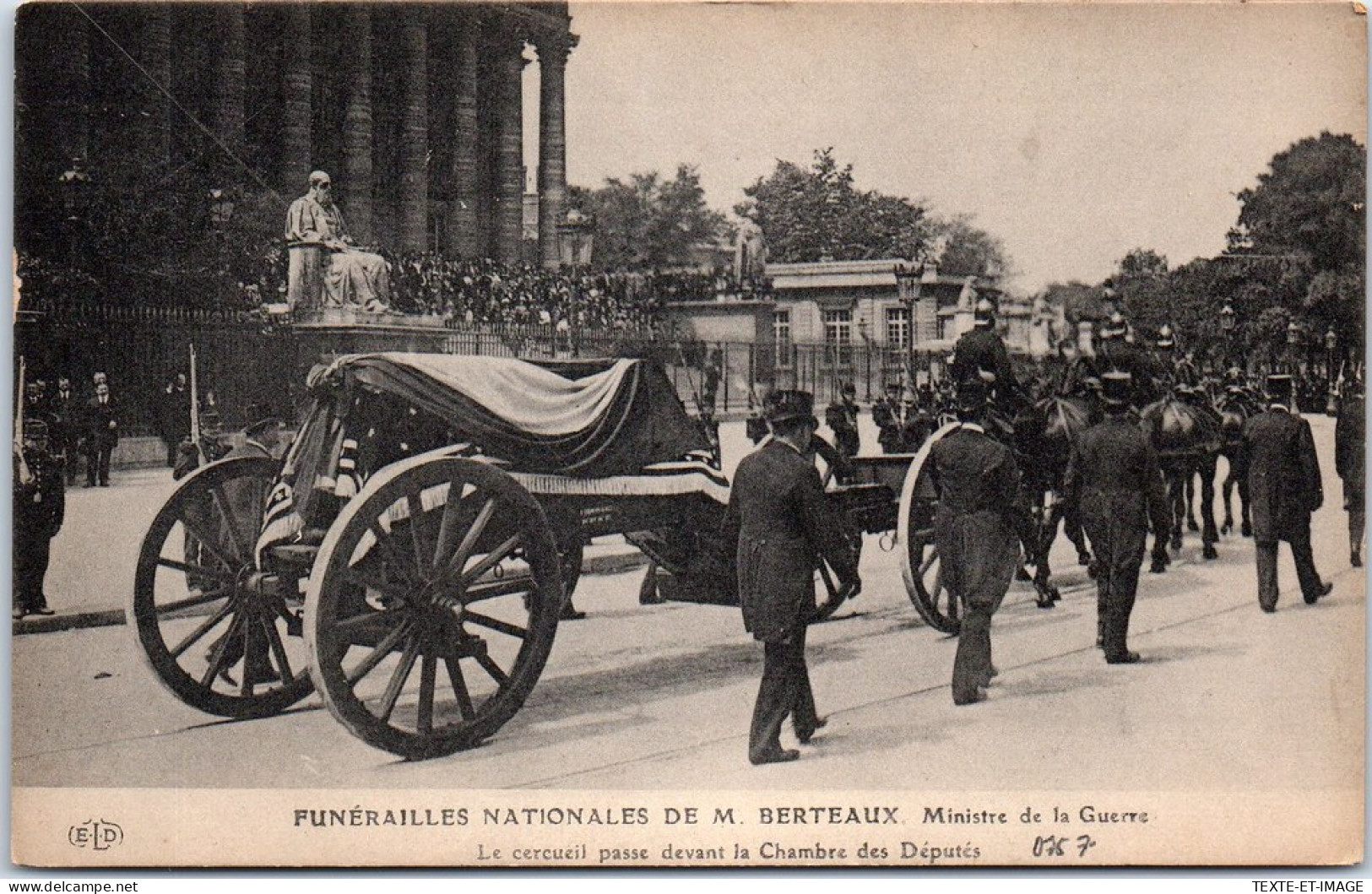 75 PARIS - Funerailles De M BERTEAUX, Ministre De La Guerre  - Other & Unclassified