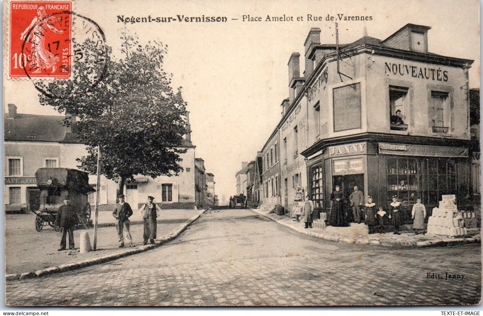 45 NOGENT SUR VERNISSON - Place Amelot Et Rue De Varennes. - Autres & Non Classés